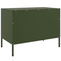 Mobili TV 2pz Verde Oliva 68x39x50,5 cm in Acciaio 842943
