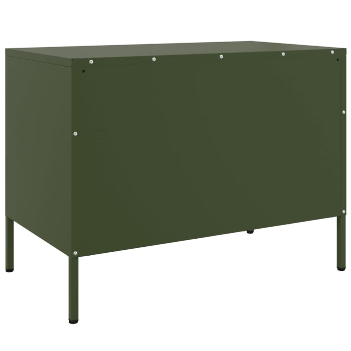 Mobili TV 2pz Verde Oliva 68x39x50,5 cm in Acciaio 842943