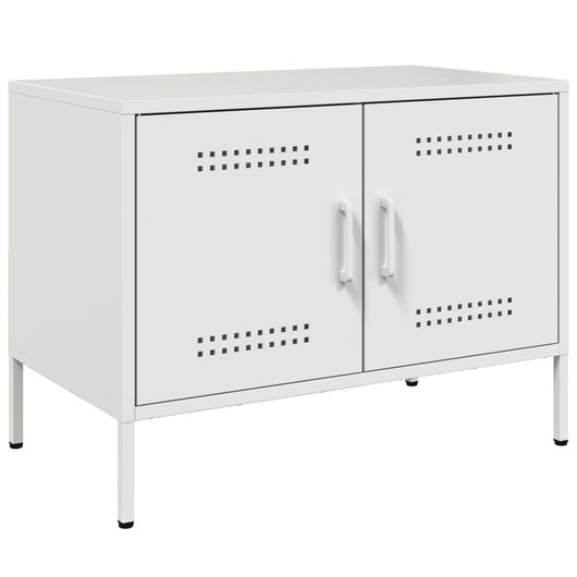 Mobile TV-Credenza TV-Console TV Bianco 68x39x50,5 cm in Acciaio 675464