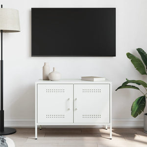 Mobile TV-Credenza TV-Console TV Bianco 68x39x50,5 cm in Acciaio 675464