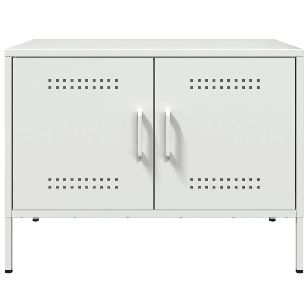 Mobile TV-Credenza TV-Console TV Bianco 68x39x50,5 cm in Acciaio 675464