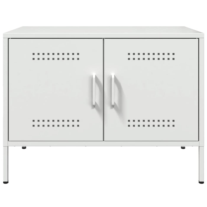 Mobile TV-Credenza TV-Console TV Bianco 68x39x50,5 cm in Acciaio 675464