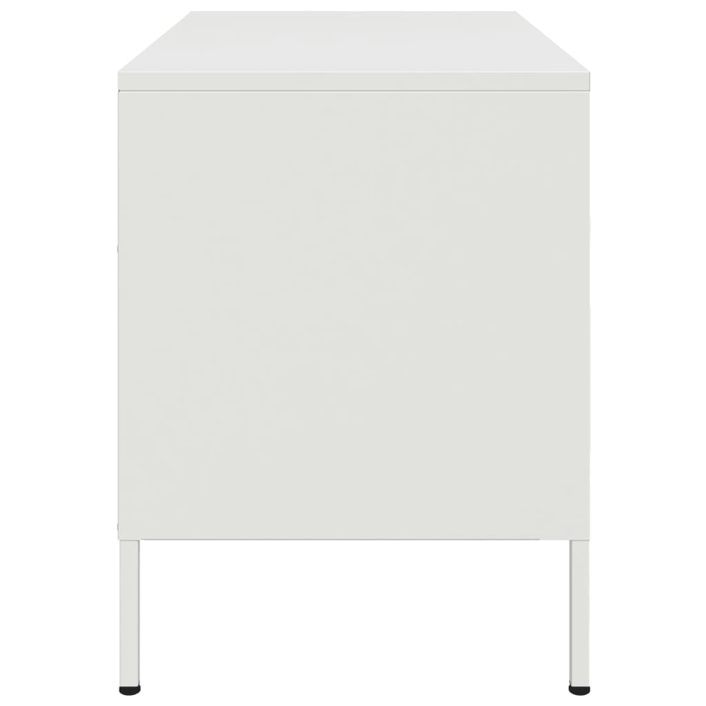 Mobile TV-Credenza TV-Console TV Bianco 68x39x50,5 cm in Acciaio 675464
