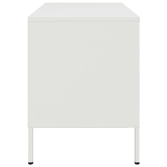 Mobile TV-Credenza TV-Console TV Bianco 68x39x50,5 cm in Acciaio 675464