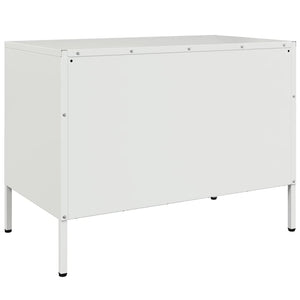 Mobile TV-Credenza TV-Console TV Bianco 68x39x50,5 cm in Acciaio 675464