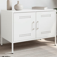 Mobile TV-Credenza TV-Console TV Bianco 68x39x50,5 cm in Acciaio 675464