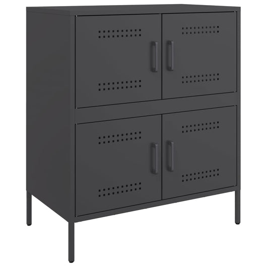 Credenza Nera 68x39x79 cm in Acciaio 842952
