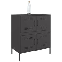 Credenza Nera 68x39x79 cm in Acciaio 842952