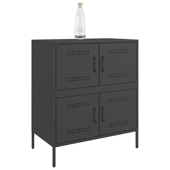 Credenza Nera 68x39x79 cm in Acciaio 842952