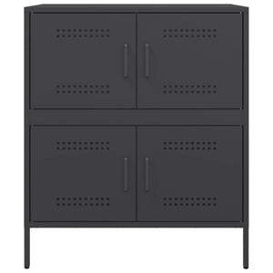 Credenza Nera 68x39x79 cm in Acciaio 842952