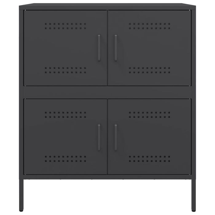 Credenza Nera 68x39x79 cm in Acciaio 842952