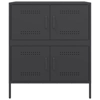 Credenza Nera 68x39x79 cm in Acciaio 842952