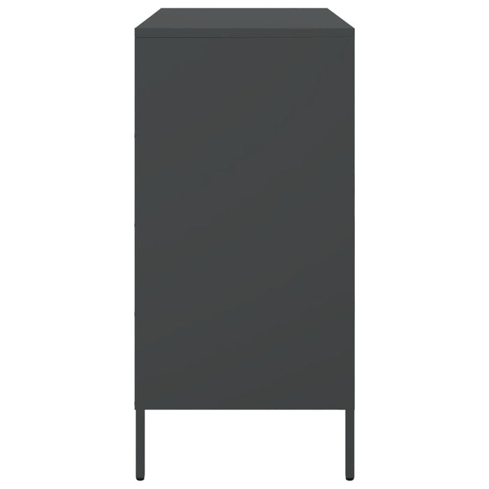 Credenza Nera 68x39x79 cm in Acciaio 842952