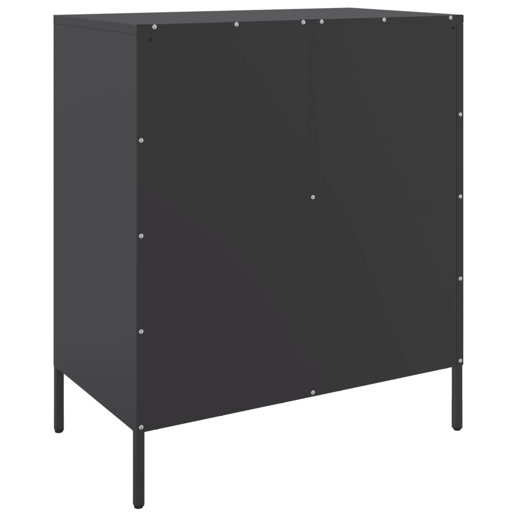 Credenza Nera 68x39x79 cm in Acciaio 842952
