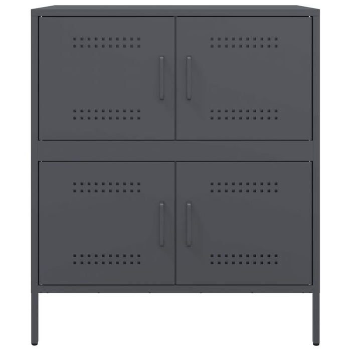 Credenza-Buffet-Armadio da cucina Antracite 68x39x79 cm in Acciaio