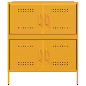 Credenza Giallo Senape 68x39x79 cm in Acciaio 842955