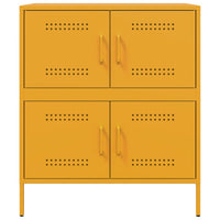 vidaXL Credenza Giallo Senape 68x39x79 cm in Acciaio