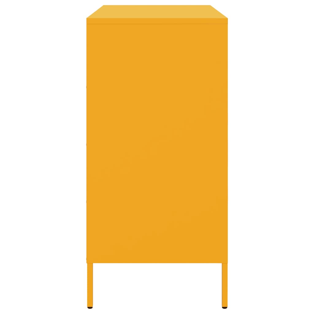 vidaXL Credenza Giallo Senape 68x39x79 cm in Acciaio