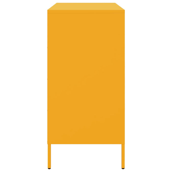 vidaXL Credenza Giallo Senape 68x39x79 cm in Acciaio
