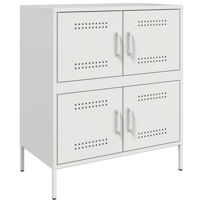 Credenza-Buffet-Armadio da cucina Bianca 68x39x79 cm in Acciaio 342161