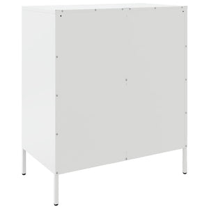 Credenza-Buffet-Armadio da cucina Bianca 68x39x79 cm in Acciaio 342161