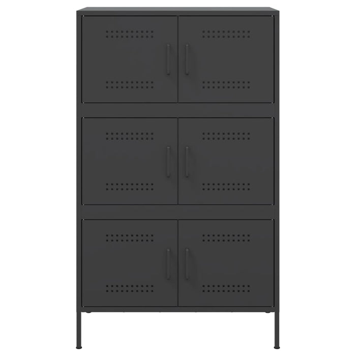 Credenza Nera 68x39x113 cm in Acciaio
