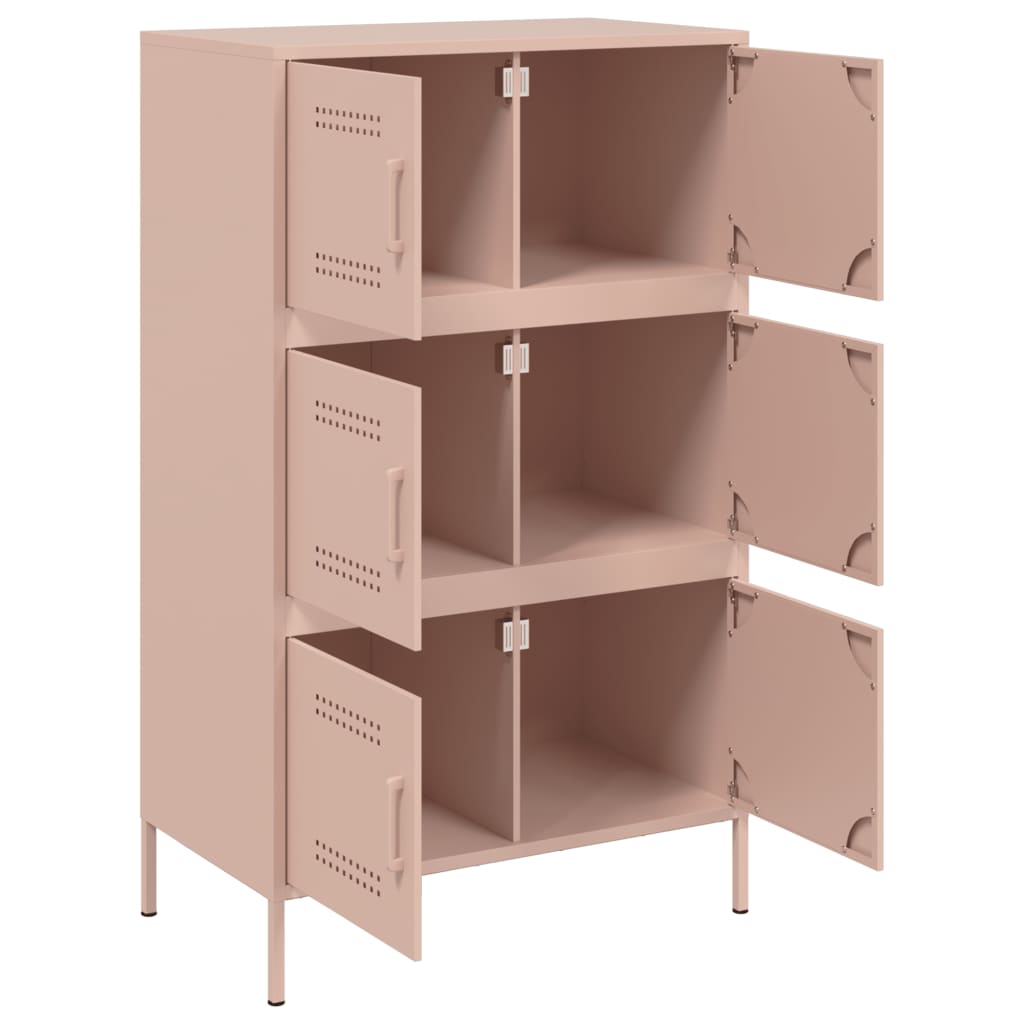 Buffet credenza cassettiera mobile contenitore organizer cucina soggiorno soggiorno alto 68 x 39 x 113 cm acciaio Rosa 02_0035166
