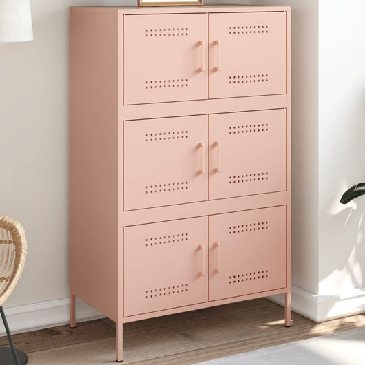 Credenza Rosa 68x39x113 cm in Acciaio 842959