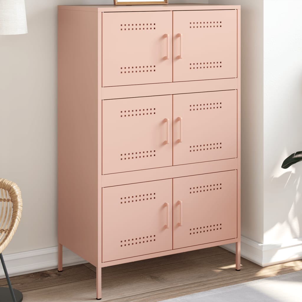 Credenza Rosa 68x39x113 cm in Acciaio 842959