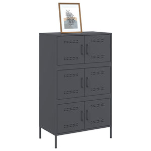 Credenza Antracite 68x39x113 cm in Acciaio 842960