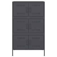 Credenza-Buffet-Armadio da cucina Antracite 68x39x113 cm in Acciaio 433885