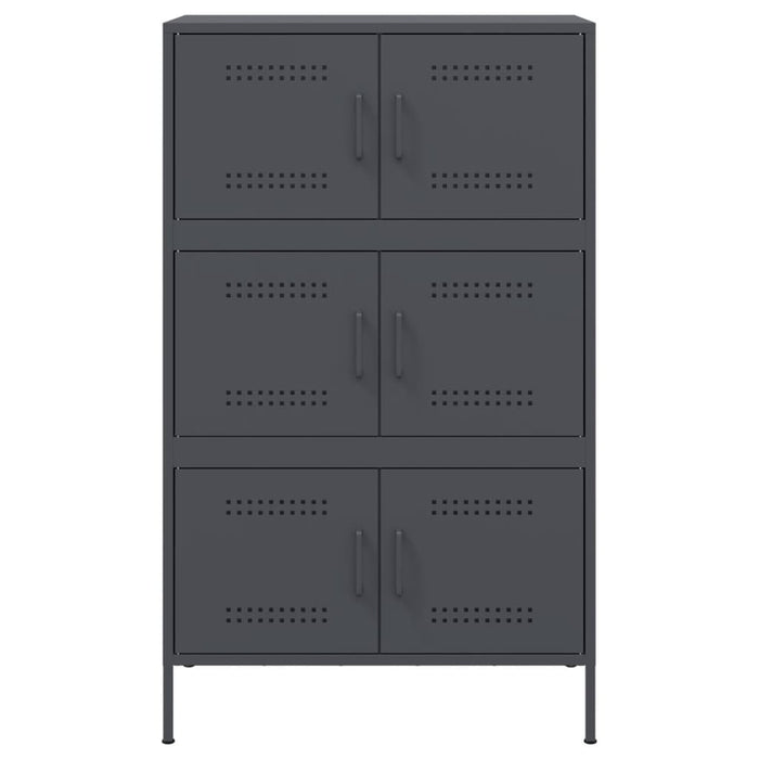 vidaXL Credenza Antracite 68x39x113 cm in Acciaio
