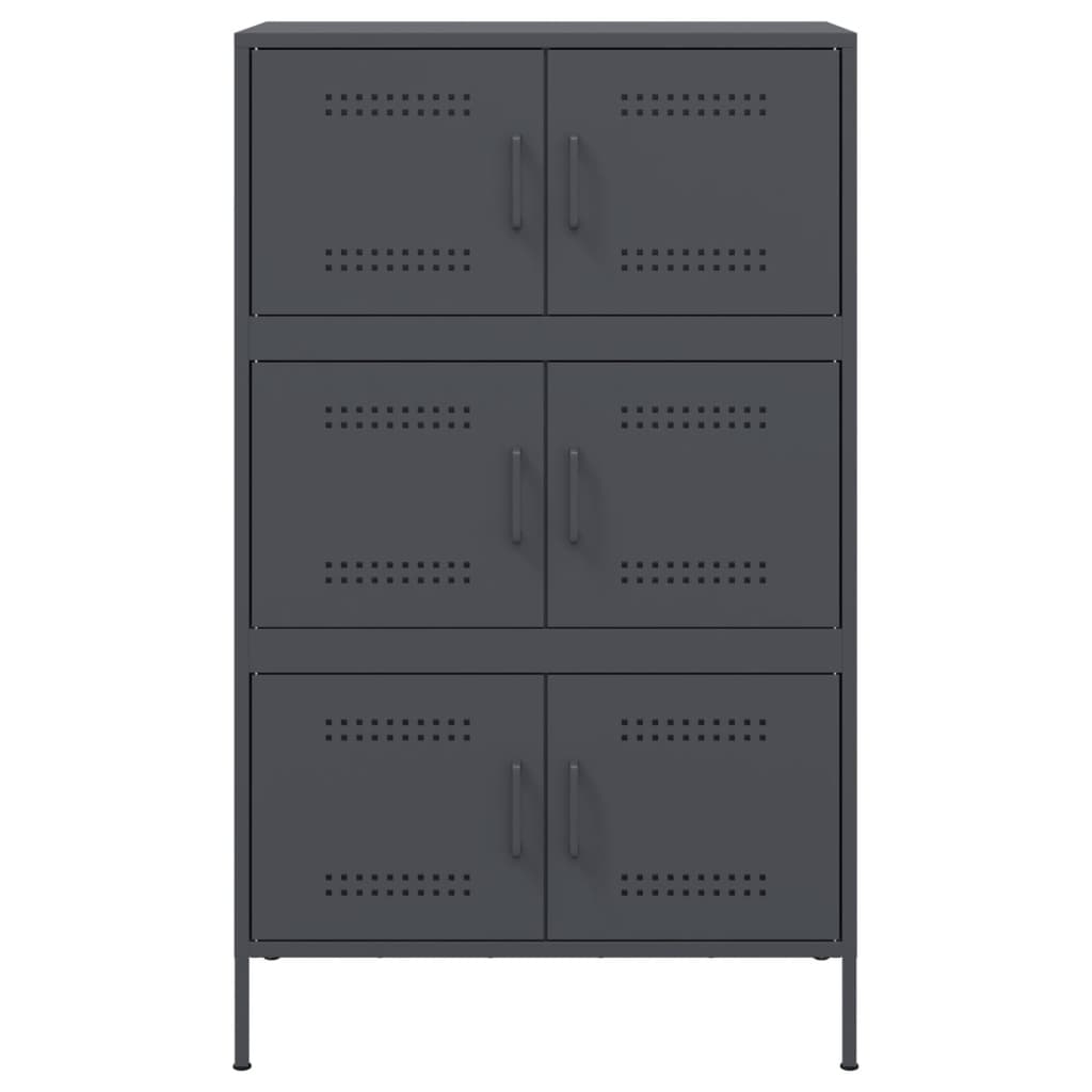 Credenza Antracite 68x39x113 cm in Acciaio 842960