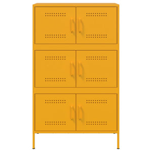vidaXL Credenza Giallo Senape 68x39x113 cm in Acciaio
