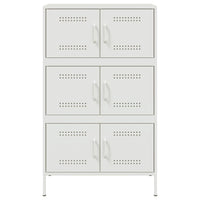 Credenza cassettiera cassettiera mobile contenitore organizer cucina soggiorno soggiorno alto 68 x 39 x 113 cm acciaio bianco 02_0032489