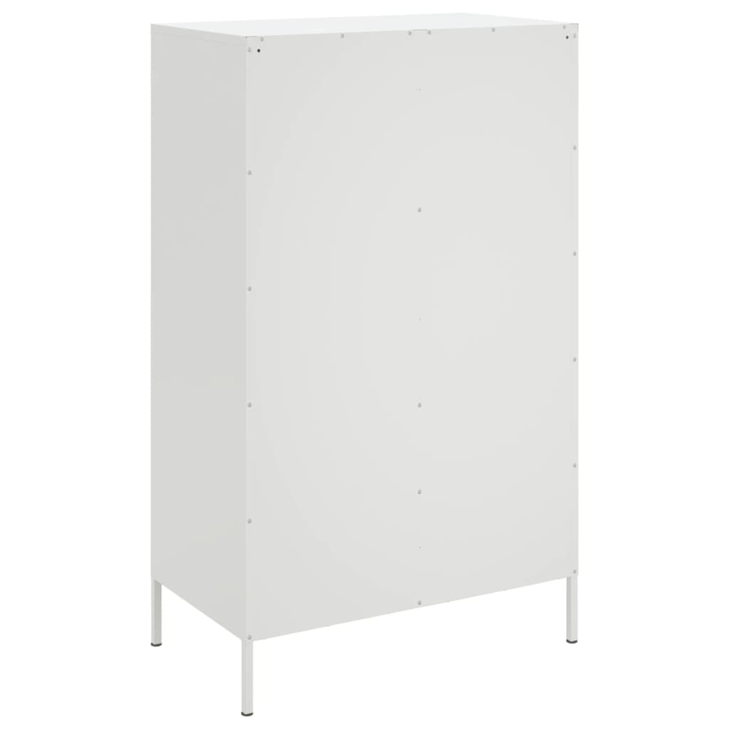 Credenza cassettiera cassettiera mobile contenitore organizer cucina soggiorno soggiorno alto 68 x 39 x 113 cm acciaio bianco 02_0032489