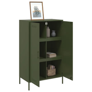 Credenza Verde Oliva 68x39x113 cm in Acciaio 842968
