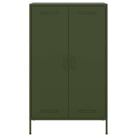 vidaXL Credenza Verde Oliva 68x39x113 cm in Acciaio
