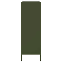 vidaXL Credenza Verde Oliva 68x39x113 cm in Acciaio