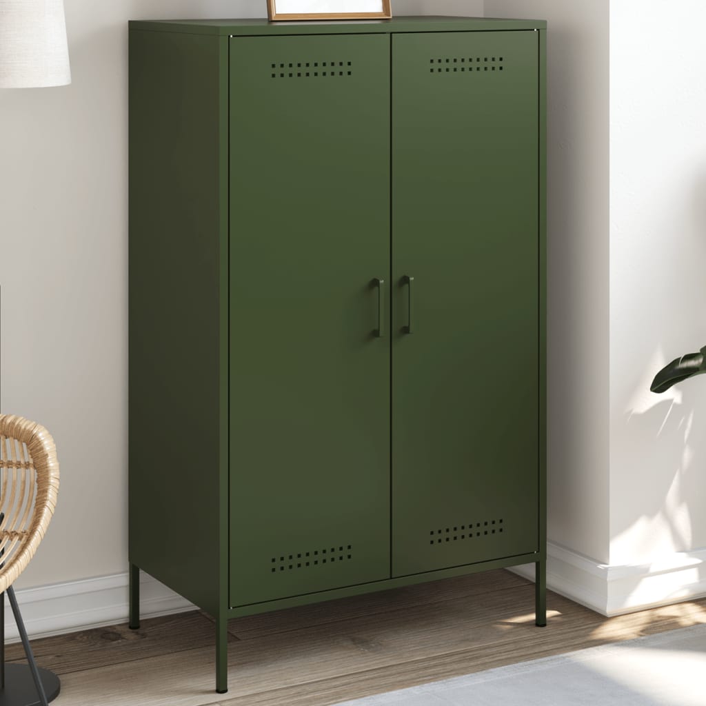 Credenza Verde Oliva 68x39x113 cm in Acciaio 842968