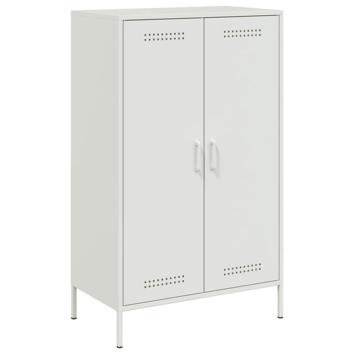 vidaXL Credenza Bianca 68x39x113 cm in Acciaio