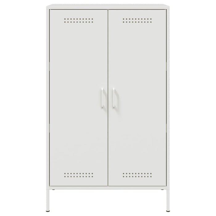 vidaXL Credenza Bianca 68x39x113 cm in Acciaio