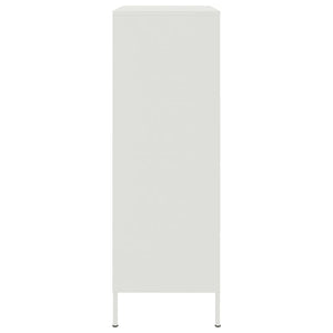 vidaXL Credenza Bianca 68x39x113 cm in Acciaio