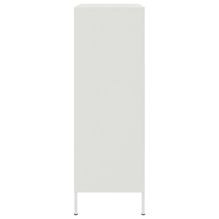 vidaXL Credenza Bianca 68x39x113 cm in Acciaio