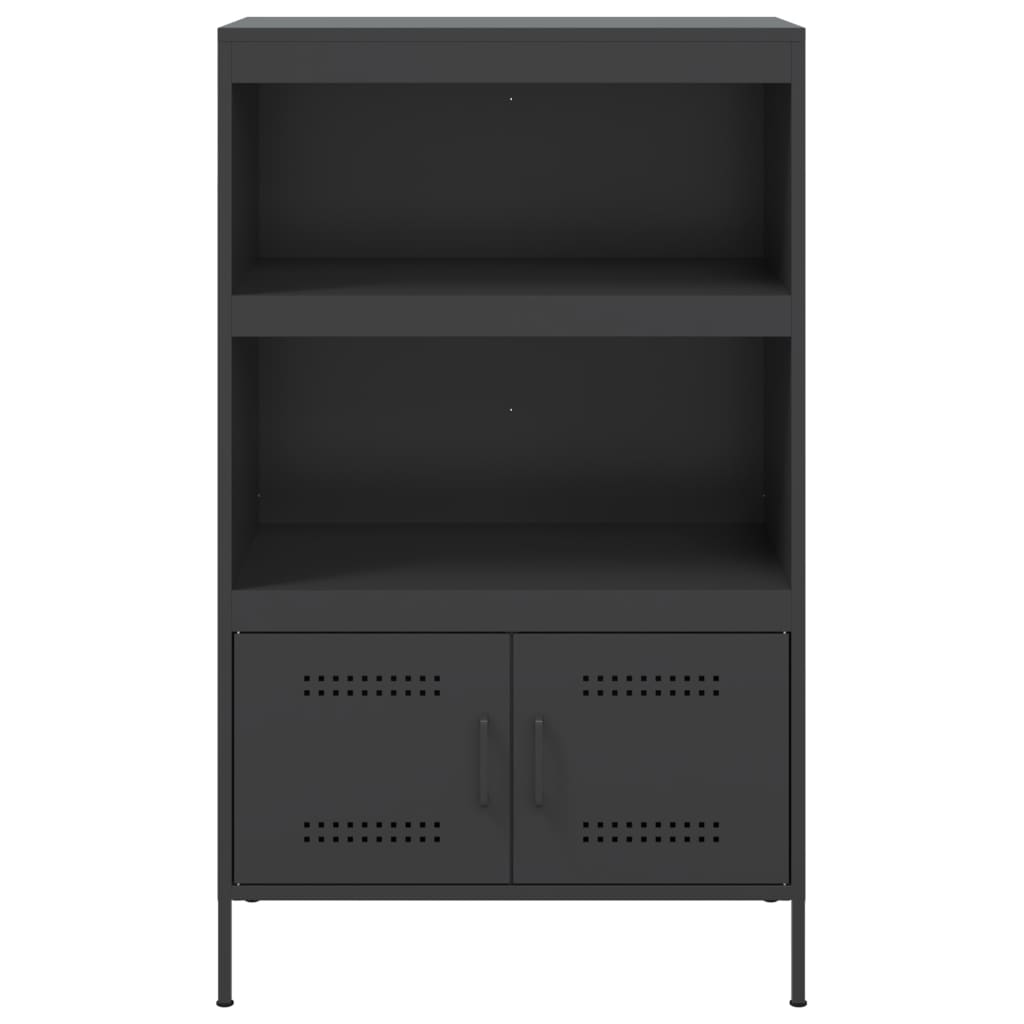 Credenza Nera 68x39x113 cm in Acciaio 842970