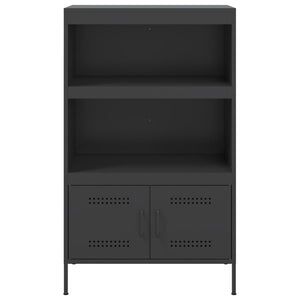 Credenza Nera 68x39x113 cm in Acciaio 842970