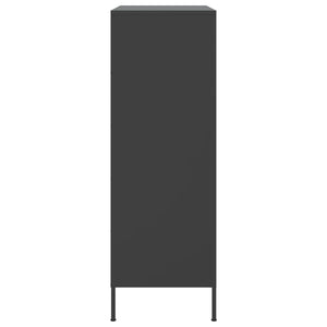 Credenza Nera 68x39x113 cm in Acciaio 842970