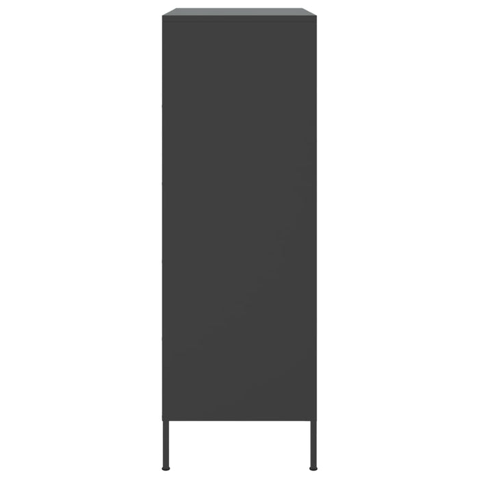 Credenza Nera 68x39x113 cm in Acciaio 842970