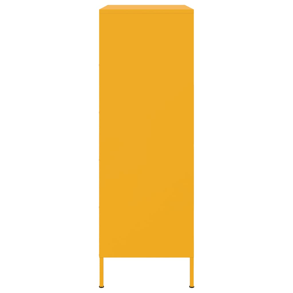 Credenza Giallo Senape 68x39x113 cm in Acciaio 842973