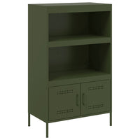 vidaXL Credenza Verde Oliva 68x39x113 cm in Acciaio